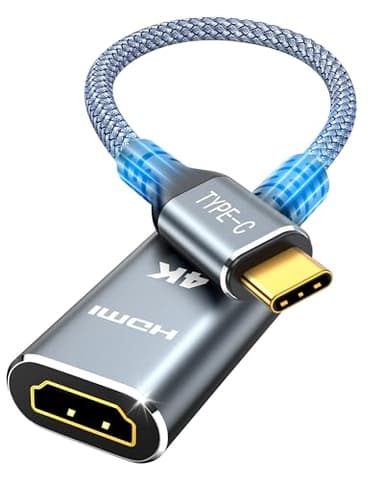 Highwings USB C to HDMI Adapter (4K@60Hz), USB Type C to HDMI Cable Adapter [High Speed, Thunderbolt 3/4 Ports], Compatible for iPhone 15/16 Pro/Max, MacBook Pro/Air, iPad, iMac and More