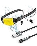 Tayogo Waterproof Mp3 Player for Swimming, IPX8 8GB Swimming Headset, Silicone Coated Waterproof Music Player, 20H Playing time, Underwater Mp3 Player Perfect for Swimming (Yellow（2nd Generation）)