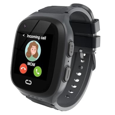 Tixpc 4G Kids Smart Watch with GPS Tracker Location Video Call Cell Phone SOS Calling Voice Chat Touch Screen Camera Alarm Clock Smartwatch Gifts for Age 5-12 Kids (Black)