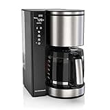 Hamilton Beach 14 Cup Programmable Coffee Maker with Easy Measure Light Up Reusable Filter, Removable 70 Oz. Water Reservoir, Black and Stainless Steel