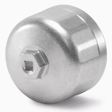 ELECHOI 86.4mm 16Flutes Oil Filter Cap Wrench Removal Tool Socket for BMW Engines/for Volvo with 86mm Filter Housing Caps, Silver Heavy-Duty Aluminum