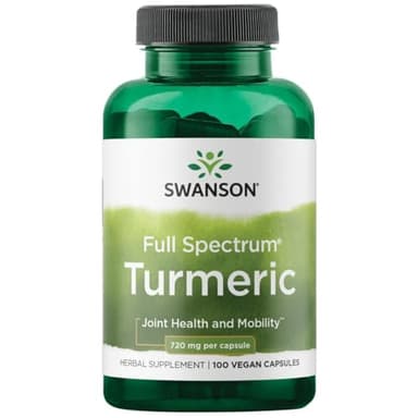 Swanson Full Spectrum Turmeric - Herbal Supplement Supporting Joint Health & Mobility - Natural Formula Supporting Digestive Health - (100 Capsules, 720mg Each)