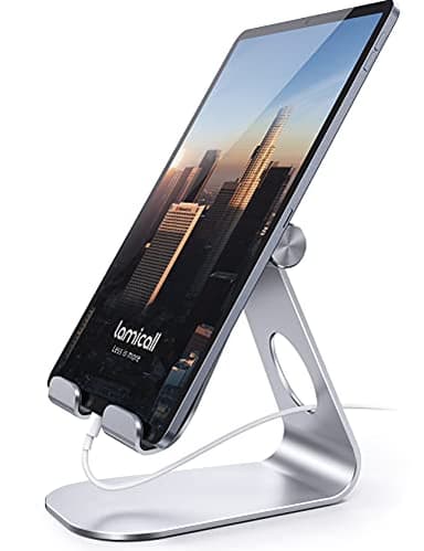 Lamicall S1 Tablet Stand, Adjustable Tablet Holder - Desktop Stand Dock Holder for 4-13" Tablet, iPad Pro 11, 9.7, 10.5, 12.9 Air Mini, Kindle, Tab, Switch, Viral Podcast Video Office Desk Accessories
