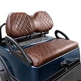 NOKINS Golf Cart Diamond Seat Covers Kit, Fit for Club Car Precedent OEM Ordinary Front Seat Cushion, No Nails Required & Easy to Clean, Breathable Vinyl Seat Covers (Brown and Brown 8438)