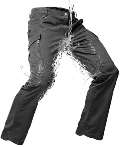 TSD.J Men's Tactical Cargo Pants, Waterproof Utility Combat Pants, Military Combat Work Trousers with Multi Pockets-Iron Grey,34W30L,No Belt