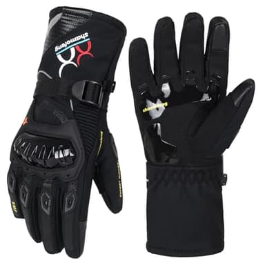 shamofeng Winter Motorcycle Gloves Windproof Warm Riding Glove with Touchscreen for Motorcycle Riding Snowmobile ATV UTV