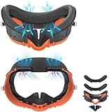 Tyasoleil Cooling Face Cover Pad for Meta Quest 3, Upgraded Sweat-Proof Fitness Facial Interface Accessories Compatible with Oculus Quest 3, Soft PU Cushion, Air Circulation & Breathable Ice Feeling