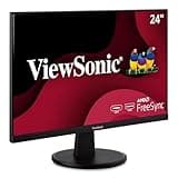 ViewSonic VA2447-MHU 24 Inch Full HD 1080p USB C Monitor with Ultra-Thin Bezel, FreeSync, 100Hz, Eye Care, HDMI, VGA Inputs for Home and Office