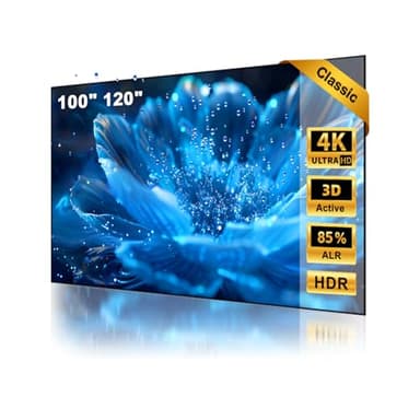 NothingProjector ALR Screen for Ultra Short Throw Projector, 85% Ambient Ceiling Light Rejecting, 100 inch, 4K/8K UHD, Active 3D, Fixed Frame 16:9, Wall Mount Anti Daylight UST, Classic Series NothPJ