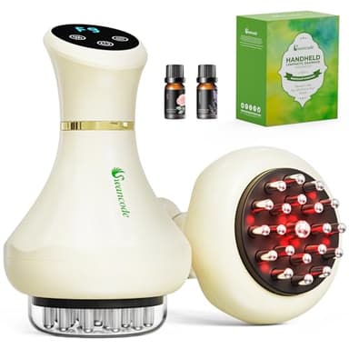 Electric Lymphatic Drainage Massager, Handheld Body Sculpting Machine for Legs, Arms, Belly & Body Massage, Anti Cellulite Massage Tool with Red-Light, 9-Level Heat & Vibration for Relaxation