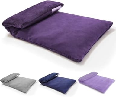 Microwavable Heating Pad with Washable Cover 13x7 Inch Flaxseed Microwave Hot Pack, Lavender Scent, Moist Warm Compress for Relaxation, Non-Electric & Portable
