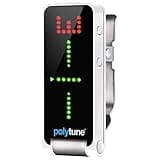 TC Electronic POLYTUNE CLIP Clip-On Tuner with Polyphonic, Strobe and Chromatic Modes and 108 LED Matrix Display for Ultimate Tuning Performance