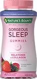 Nature's Bounty Optimal Solutions Gorgeous Sleep Melatonin 5mg Gummies with Collagen, 60 Count, Assorted Fruit Flavors