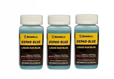 Brownels Oxpho-Blue Liquid Gun Blue, 3 Pack Cold Bluing Solution, Gunsmithing Tools Maintenance Cleaning Supplies, Professional Grade, 4 Fl oz. (118.2 mL)