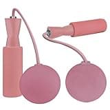 iRboWou Jump Rope Ropeless Skipping Rope for Fitness Training Exercise, Adjustable Weighted Cordless Jump Rope for Men Women Kids (Pink)