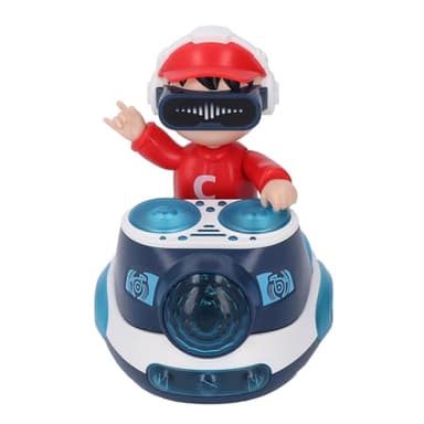 DJ Bouncing Beat Rock Boy Dancing Toy with Music Flashing Light Universal Wheel Movement Automatic Fun Robot Car for Toddlers Interactive Educational Fun