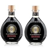Due Vittorie Oro Gold, Barrel Aged Balsamic Vinegar of Modena IGP with Built in Pourer, All-Natural, Extra Dense Premium Vinegar Aceto Balsamico di Modena IGP Italy - 8.45fl oz / 250ml - Pack of 2