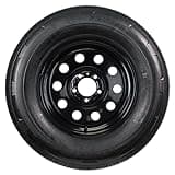eCustomrim Radial Trailer Tire On Rim ST205/75R15 15X5 5-4.5 Load Range C Black Modular Wheel - 6 Year Warranty w/Free Roadside