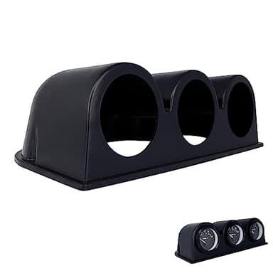 SREUOIL Black Universal 2" 52mm Triple 3 Hole Dash Gauge Console Dashboard Pod Holder