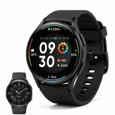 NexGen Smart Watch for Men & Women, 1.43 AMOLED 44MM, Smartwatch with GPS, Fitness Tracker, BT Calling, Waterproof, Alexa, Step Counter, Heart Rate Monitor, Sleep Tracking & Multiple Sports Modes