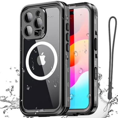 AICase Waterproof Case for iPhone 16 Pro Max(6.9") with MagSafe Clear Water Proof,Snowproof,Dustproof and Shockproof,IP68 Real 360 Full Body Protection Underwater Cover for iPhone 16 Pro Max