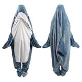 Shark Onesie, Shark Blanket Hoodie Onesie Adult, Shark Sleeping Bag for Adult (L)