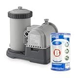 Intex 2500 GPH Swimming Pool Filter Pump with Built-In Timer and Easy-Set Type B Filters For Above Ground Pools Replacement Cartridge