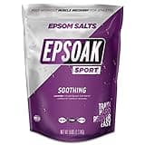 Epsoak Sport Lavender Epsom Salt for Athletes - 5 lbs. Soothing Therapeutic Soak with Lavender Essential Oil