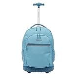 Travelers Club Rolling Backpack, Aqua, 18 Inch