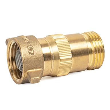 Hourleey Brass RV Water Pressure Regulator, Water Regulator for RV Camper with Filter Screen, Protector for Campers, Travel Trailers, RV Plumbing System, 40-50 PSI