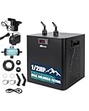 Ezcasch Ice Bath Water Chiller 1/2HP 132gal for Ice Bath Tubs Universal Chiller for Ice Bath with 2 Pumps and Filter Recovery Chiller for Ice Bath and Cold Plunges for Home and Outdoors Use