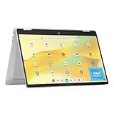 HP Chromebook x360 14 inch Laptop, HD Touchscreen, Intel Processor N100, 4 GB RAM, 64 GB eMMC, Intel UHD Graphics, Chrome OS, 14b-cd0000nr (2024)
