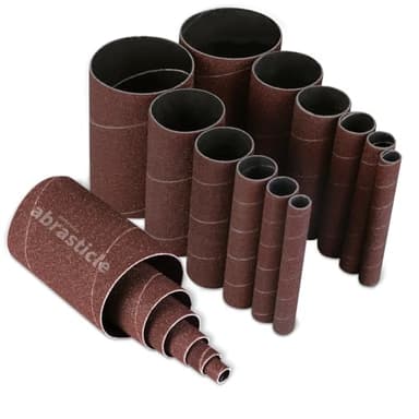 18 Pack Spindle Sander Sleeves, Sanding Sleeves for Oscillating Sander, 60 Grit Sandpaper, 4-1/2" Length, Each 3 of 1/2",3/4",1",1-1/2", 2", 3" Diameter