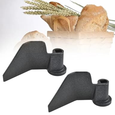 MARRTEUM 2 Pcs Bread Maker Kneading Paddle, Stainless Steel Non Stick Bread Machine Paddle Mixing Kneading Blade Replacement for Most Bread Maker (Black)