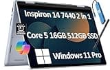 Dell Inspiron 14 7440 2-in-1 Laptop (14" FHD+ Touchscreen, Intel Core 5 120U (> i7-1355U), 16GB DDR5, 512GB SSD) for Creator, Designer, IST Hub & Pen, 10-Hr Long Battery Life, Win 11 Pro w/AI Copilot
