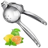 Lemon Squeezer, Sopito Lemon Juicer Heavy Duty Lime Squeezer, Easy & Fast Juicing Citrus Press, Hand Fruit Press for Seedless Juicing, Easy to Clean Manual Juicer, Silver