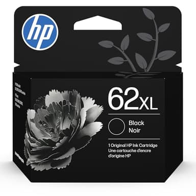 HP 62XL Black High-Yield Ink Cartridges | Works with Printer Series: Envy 5540, 5640, 5660, 7640, OfficeJet 5740, 8040, OfficeJet Mobile 200, 250 | Instant Ink Eligible | C2P05AN | Packaging May Vary