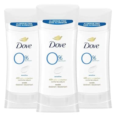 Dove Aluminum Free Deodorant for Women 3 Count Sensitive 72 hour odor protection 2.6 oz
