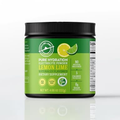 Stellar Labs Electrolyte Powder No Sugar | Low FODMAP Hydration Multiplier Powdered Drink Mix | Keto Friendly, Sugar Free, Non-GMO, Gluten Free Dehydration Relief | Lemon Lime, 30 Servings