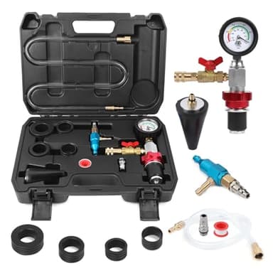 RALBIL Coolant Vacuum Refill Kit Quick Airlift Coolant Refill Tool, Universal Adapters, Precise Flow Control Pneumatic Vacuum Fill Coolant, Cooling System Vacuum Purge & Refill Kit for Most Vehicles
