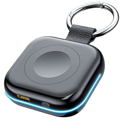 HUOTO Portable Charger for Apple Watch,Wireless Magnetic iWatch Charger 1200mAh Power Bank Travel Keychain Accessories Smart Chargers for Apple Watch Series 11/10/9/8/7/6/SE/5/4/3/2/1/UItra/UItra 2