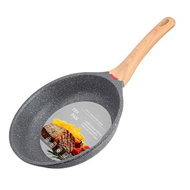 hansubute Induction Nonstick Frying Pan,Light Weight Skillet,Healthy Non Toxic Omelet Pan,All Stoves Compatible Egg Pan (grey, 8inch)