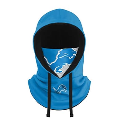 FOCO Unisex Adult Nfl Team Logo Drawstring Winter Cap Hooded Balaclava Face Cover Gaiter, Team Color