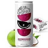 Once Upon a Coconut Sparkling Coconut Water + Caffeine | Electrolyte Drinks for Energy + Focus with Vitamin C - Pack of 12 Cans (each 10.8 fl oz)