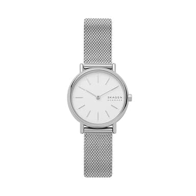 Skagen Women's Signatur Lille Two-Hand Silver Stainless Steel Mesh Band Watch (Model: SKW2692)