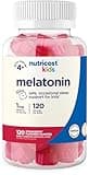 Nutricost Kids Melatonin Gummies 1mg, 120 Gummies, Strawberry Flavored