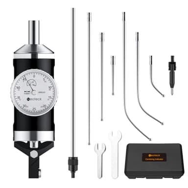 Neoteck Coaxial Centering Indicator 0-0.15''/0.0005'' Diall Indicator Set with Storage Case Accurate Co-Ax Indicator for Milling Machine Center Test Dial
