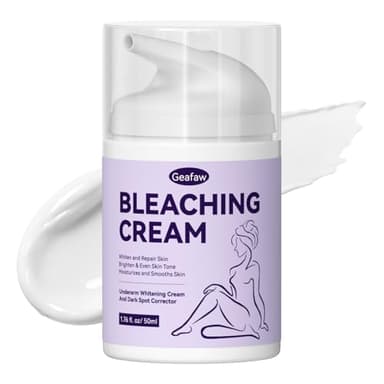 Skin Bleaching Cream, Skin Lightening Cream with Vitamin C for Intimate Areas, Dark Spot Remover for Body, Sensitive, Face, Intimate Areas Underarms, Knees, Elbows, Inner Thighs & Bikini Line,1.7fl OZ