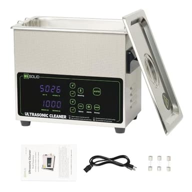 U.S. Solid 3L Ultrasonic Cleaner - 28/40kHz Dual-Frequency Digital Ultrasonic Cleaning Machine with Heater, Timer, and Degas Function