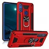 Ranyi for Jitterbug Smart3 /Lively Smart Smartphone Case, Armor Case with 360 Rotating Ring Holder Kickstand Shock Absorbing Full Body Protective Rugged Case for Jitterbug Smart3 Lively Smart -red